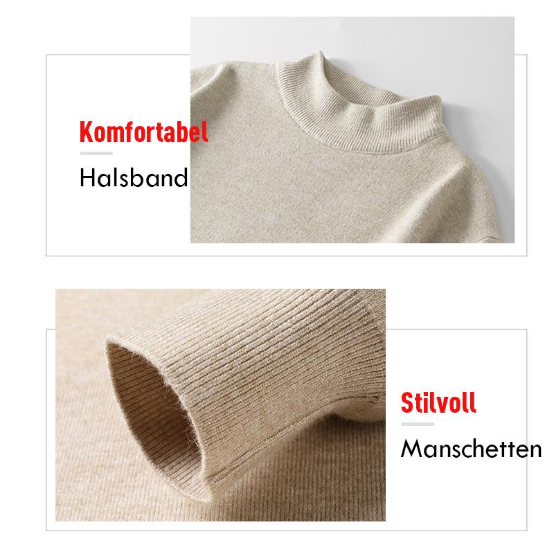 Herren Fleece Halber Rollkragenpullover