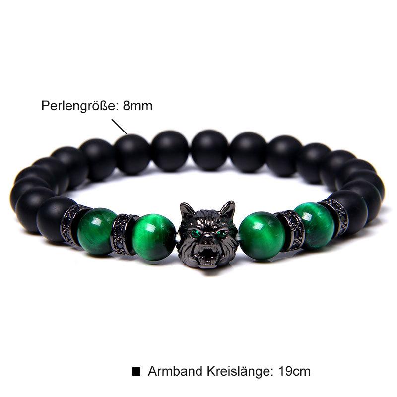 Wolfskopf Tigerauge Armband