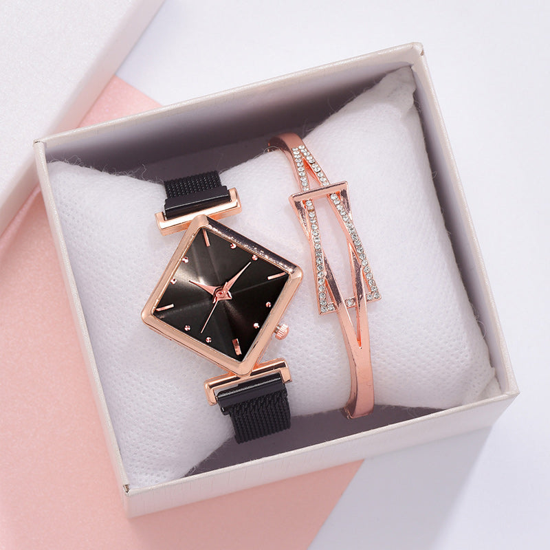 Diamant Uhr & Armband Set