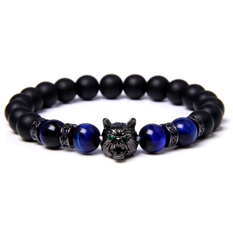 Wolfskopf Tigerauge Armband