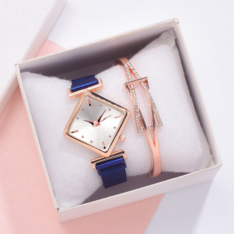 Diamant Uhr & Armband Set
