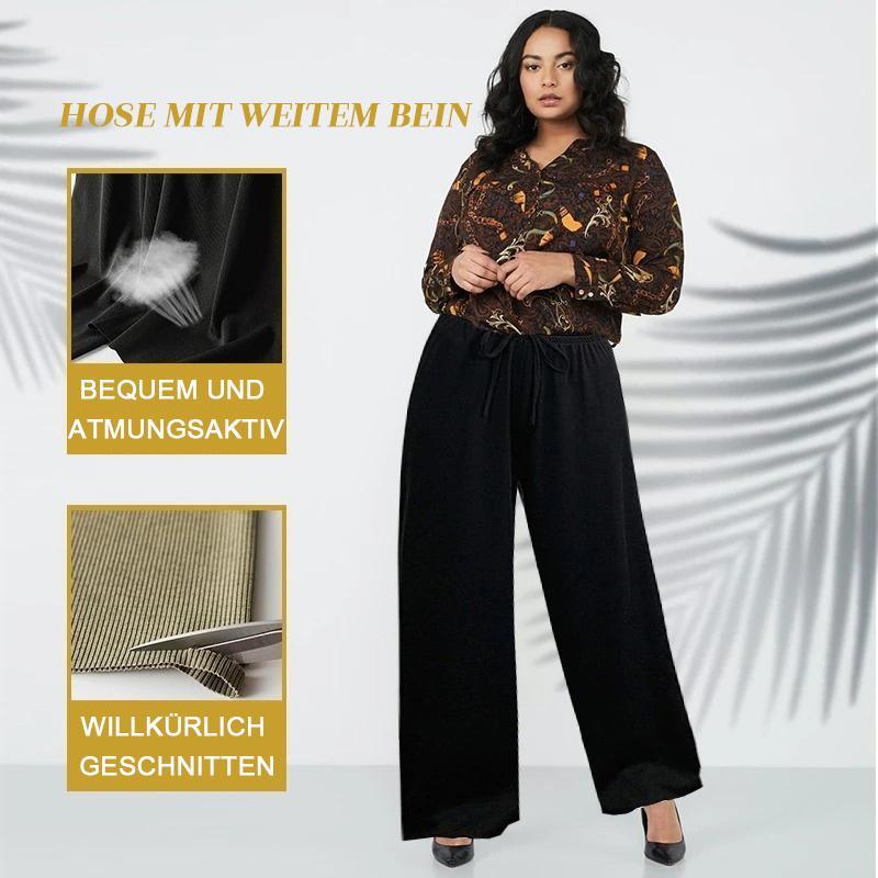 Damenhose mit hoher Taille Ice Silk Wide Leg