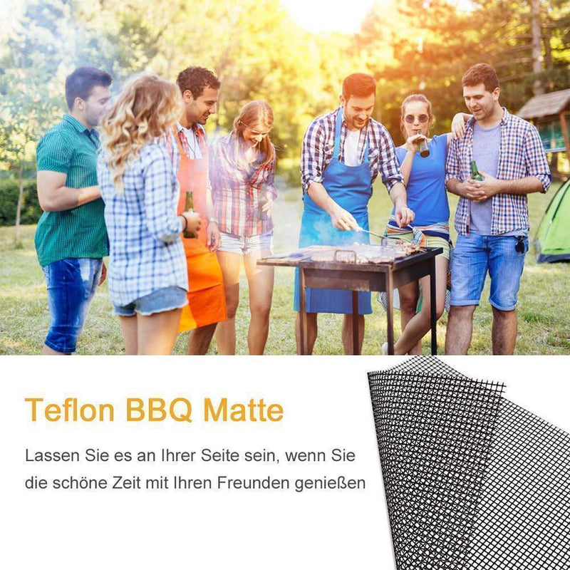 Teflon Netz Grillmatte antihaft wiederverwendbar, eckig 33x40 cm, 3 pc