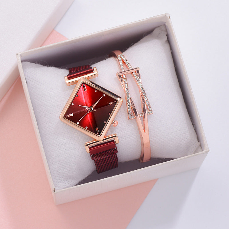 Diamant Uhr & Armband Set