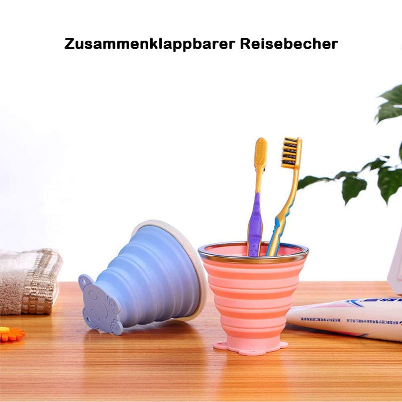 Zusammenklappbarer Reisebecher aus Silikon