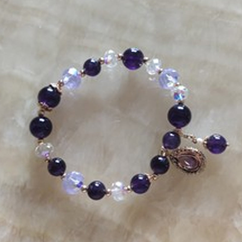 Natürliches Amethyst Wassertropfen Armband