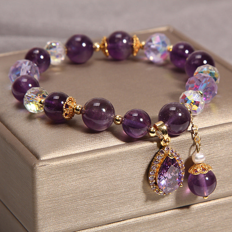 Natürliches Amethyst Wassertropfen Armband