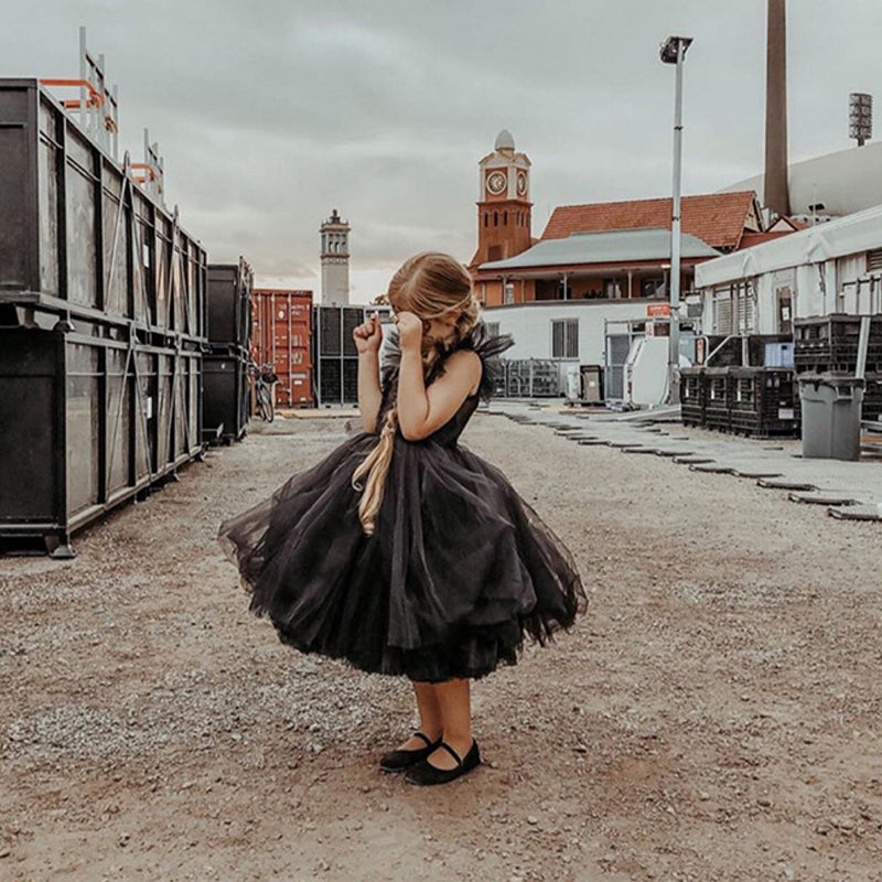 Prinzessin Tutu-Kleid mit fliegenden Ärmeln