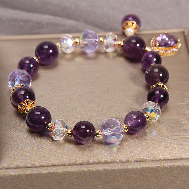 Natürliches Amethyst Wassertropfen Armband