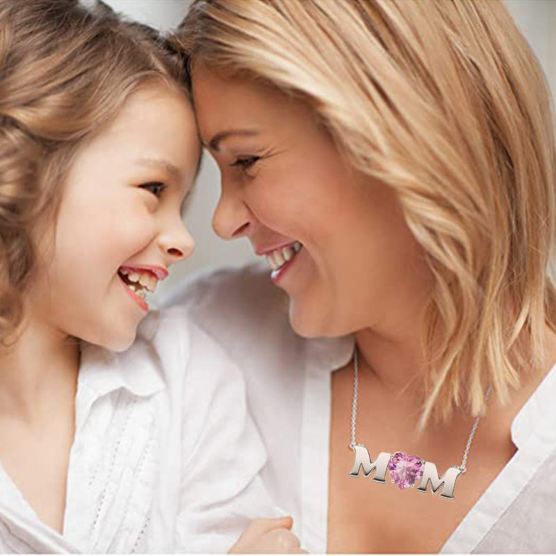 Engeliebe™Mode MOM Rosa Kristallhalskette💝Muttertag Geschenk🎁