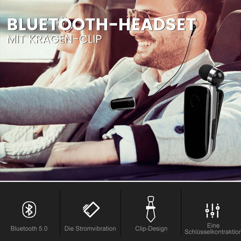 Kabelloses Bluetooth-Headset zum Anklemmen
