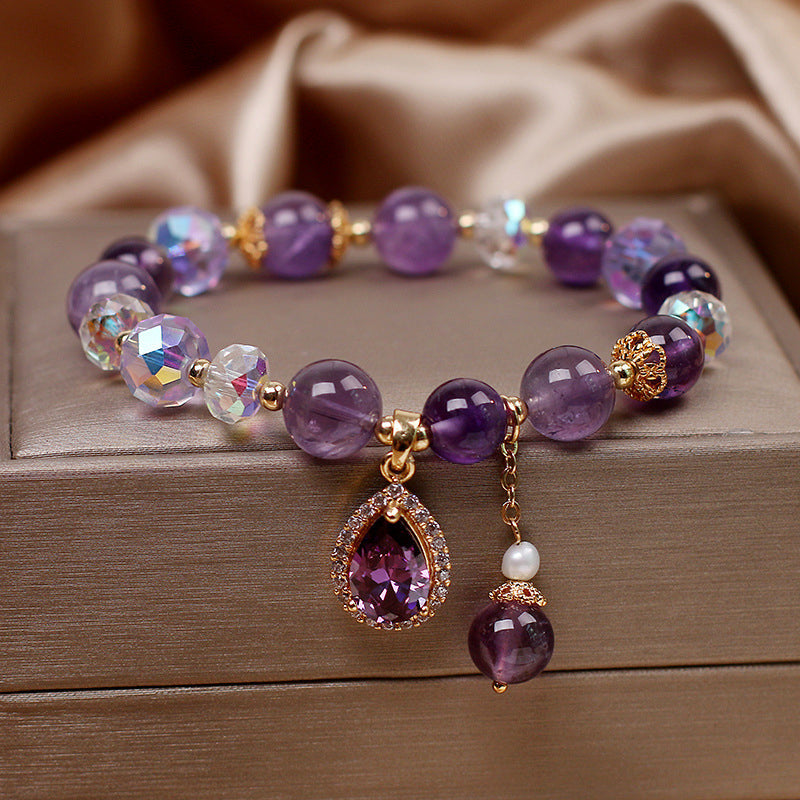 Natürliches Amethyst Wassertropfen Armband