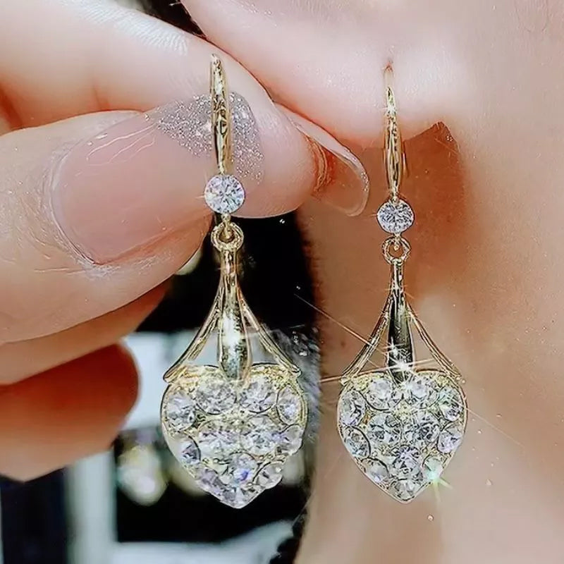 Herzförmige Diamant Ohrringe