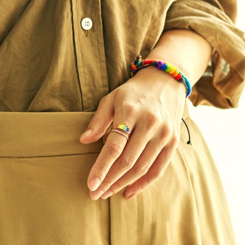 Regenbogen Micro Diamond Ring