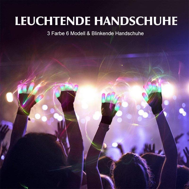 Leuchtende Handschuhe 3 Farben 6 Modi