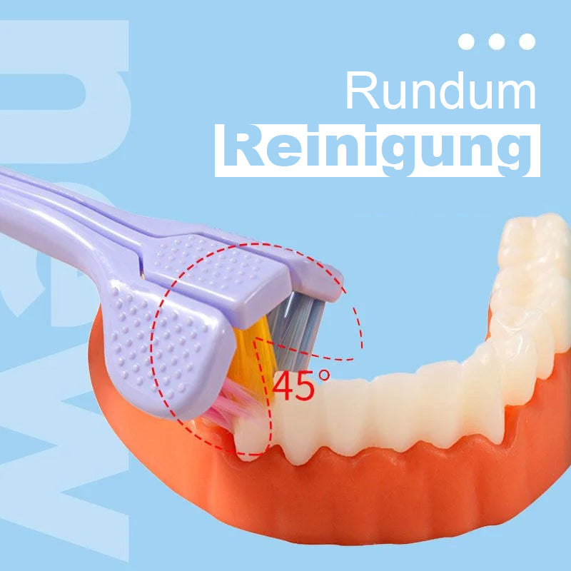 Dreiseitige Weichhaar Zahnbürste