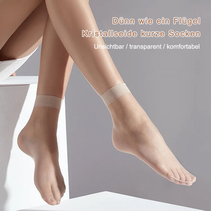 Damen transparenter Kristall Seide Socken