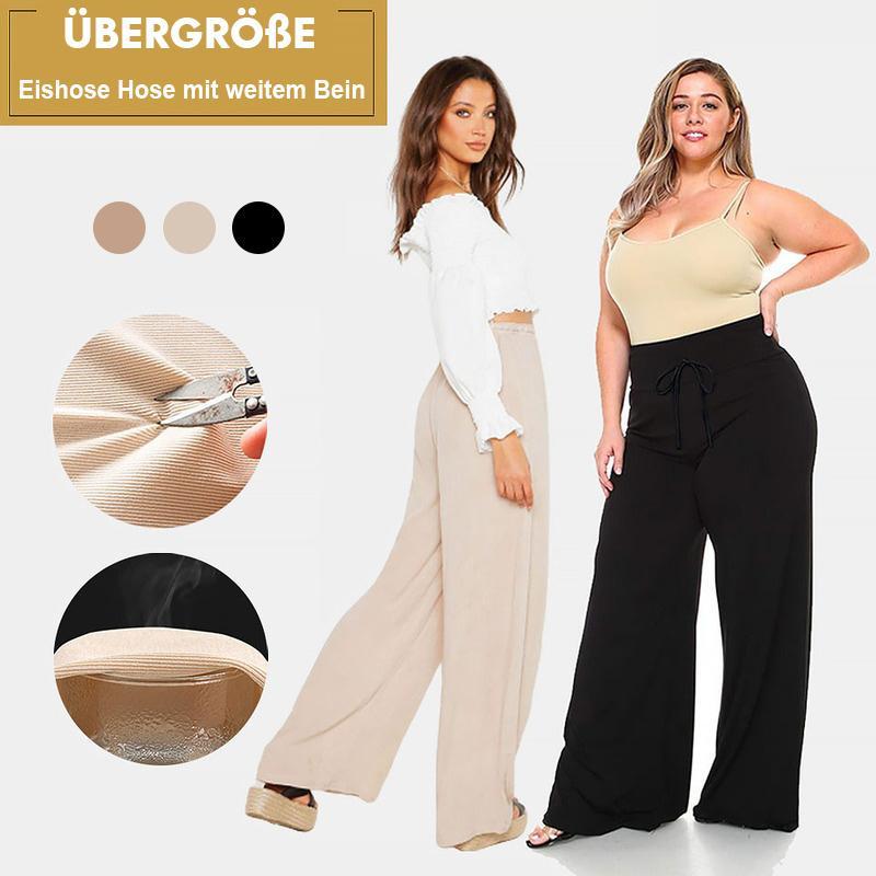 Damenhose mit hoher Taille Ice Silk Wide Leg