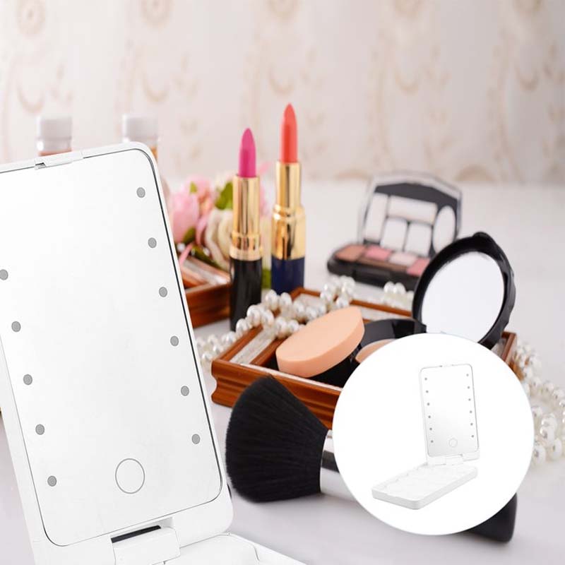 Reise-Make-up-Pinsel-Set mit LED-Licht