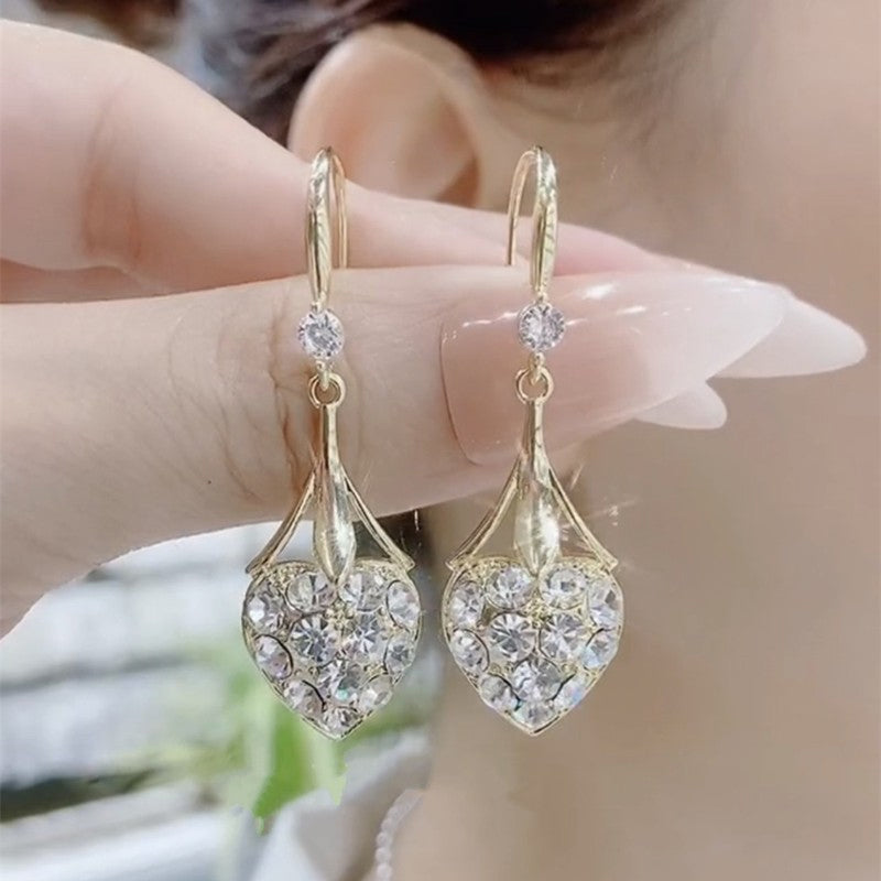 Herzförmige Diamant Ohrringe