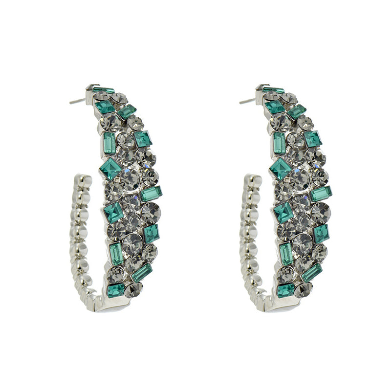 Diamant C-Form Ohrringe
