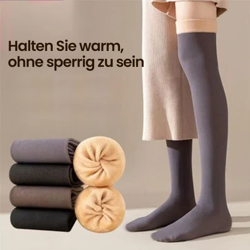 Rutschfeste, verdickte, kniehohe Socken