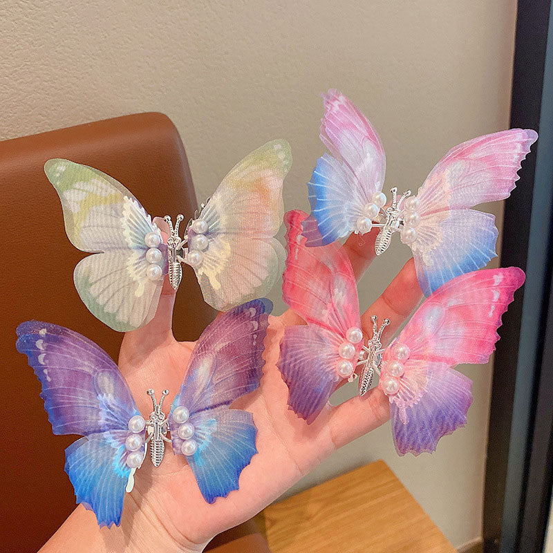 Schöne bewegliche Schmetterling Haarspange (2 Stück)