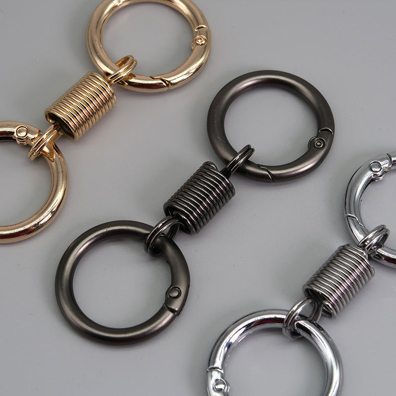 Nordischer Retro-Frühlings-Doppelring-Schlüsselanhänger