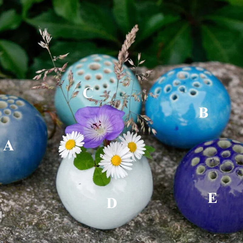 Perforierte handgemachte Vase Blume Stein Tischdekoration