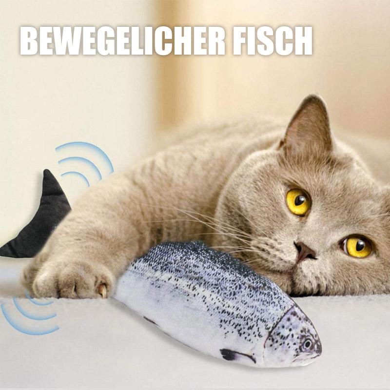 Plüschsimulation USB-Lade Fischspielzeug für Katze und Hund