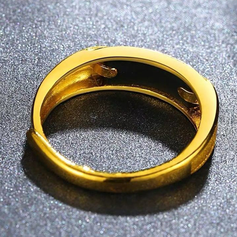 Mode Gold Emaille Ring