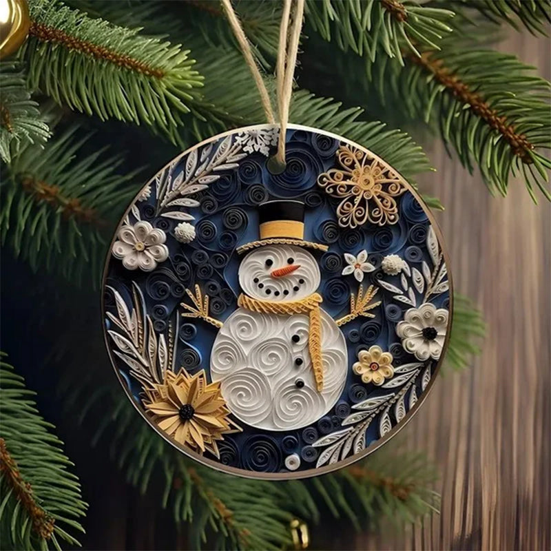 Weihnachtsornamente im 3D-Look