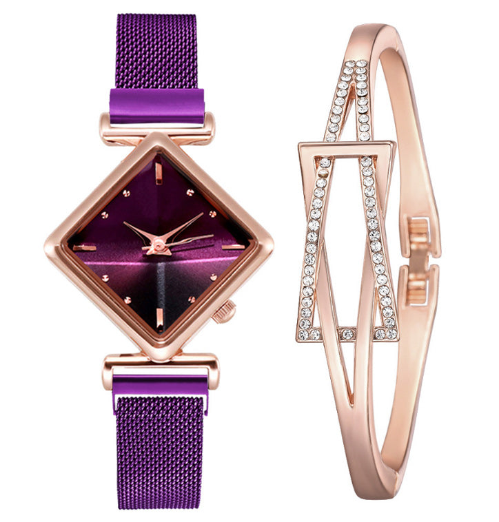 Diamant Uhr & Armband Set