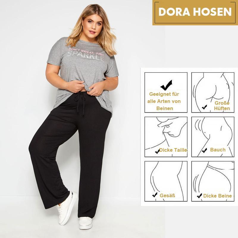 Damenhose mit hoher Taille Ice Silk Wide Leg