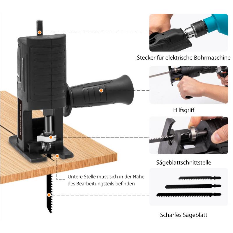 Motorsägenadapter für Bohrmaschine