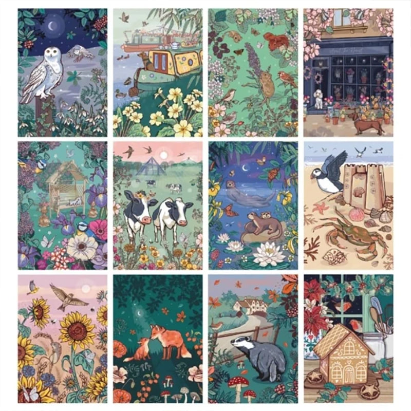2024 Natur und Tierwelt Kunst Wandkalender