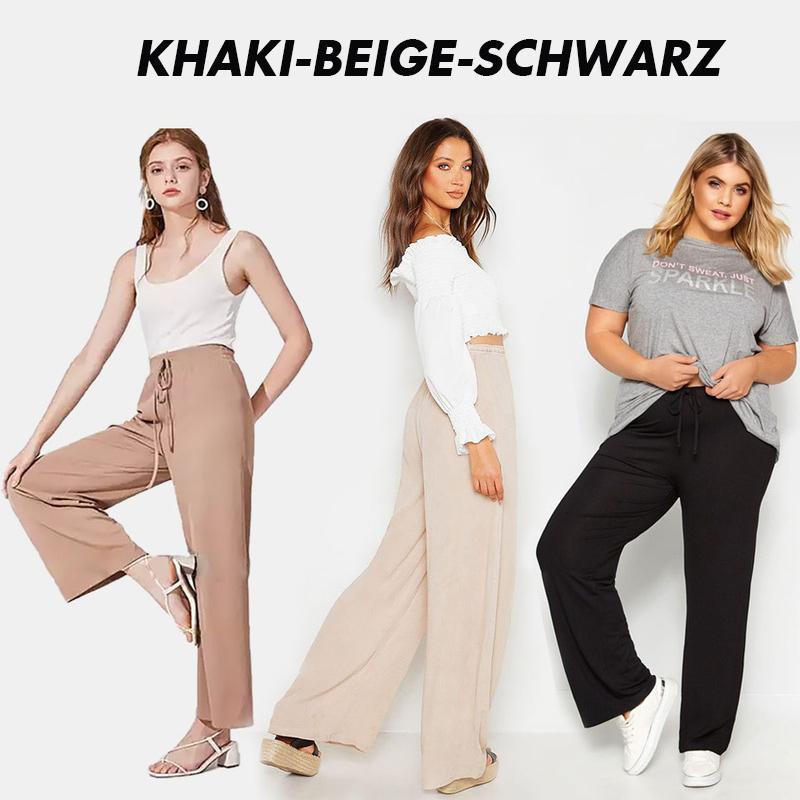 Damenhose mit hoher Taille Ice Silk Wide Leg