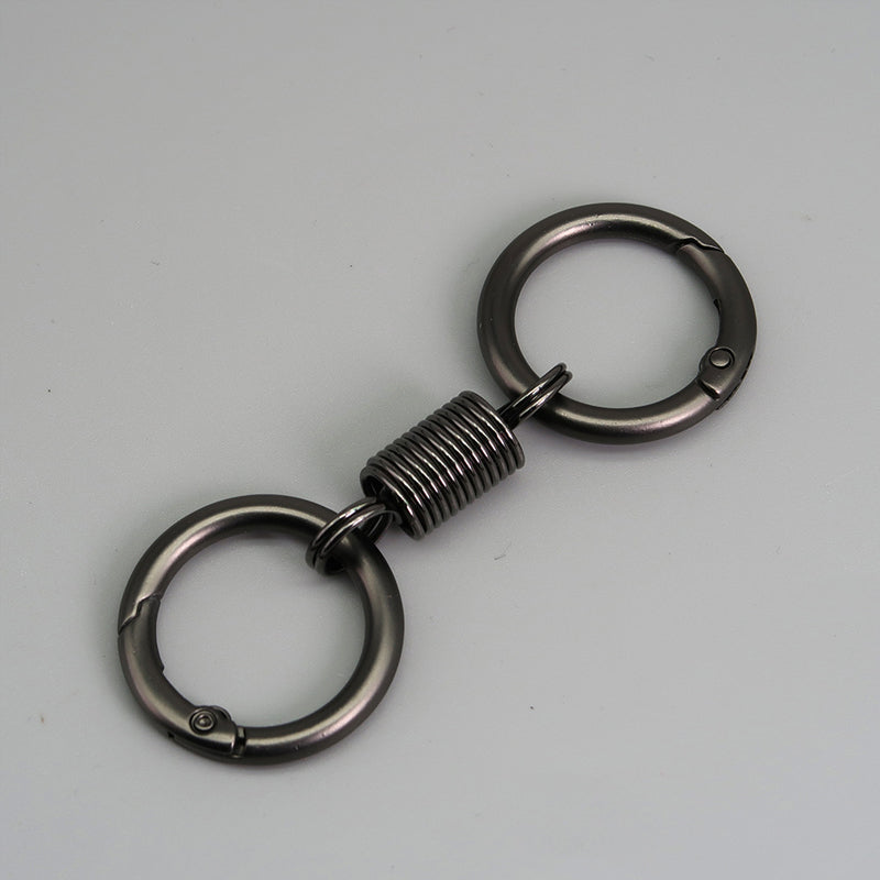 Nordischer Retro-Frühlings-Doppelring-Schlüsselanhänger