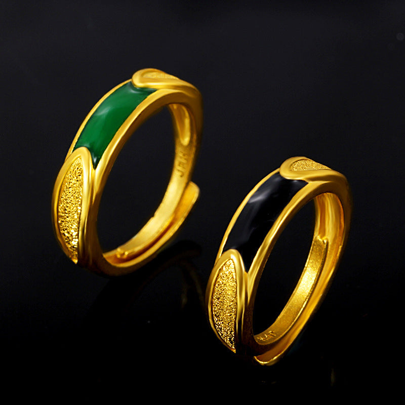 Mode Gold Emaille Ring