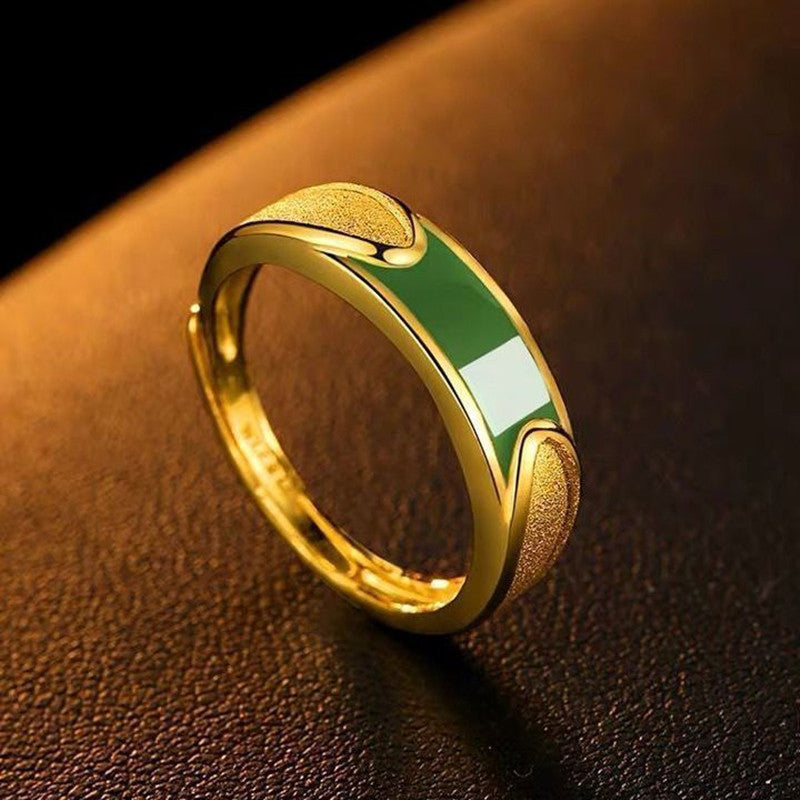 Mode Gold Emaille Ring