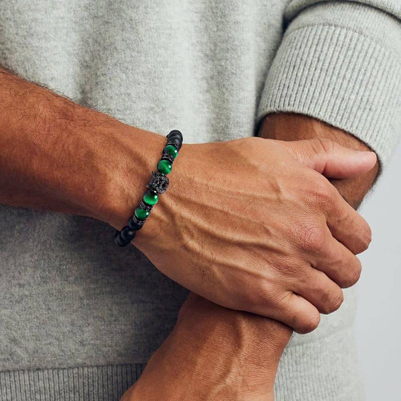 Wolfskopf Tigerauge Armband