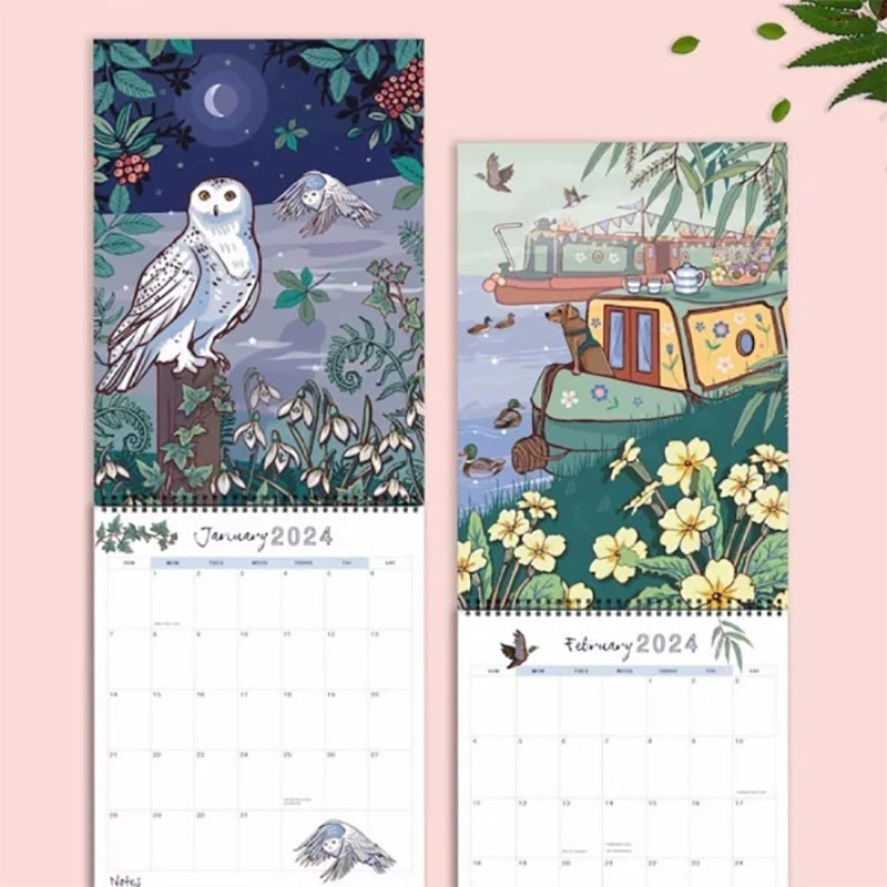 2024 Natur und Tierwelt Kunst Wandkalender