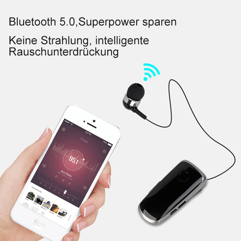 Kabelloses Bluetooth-Headset zum Anklemmen