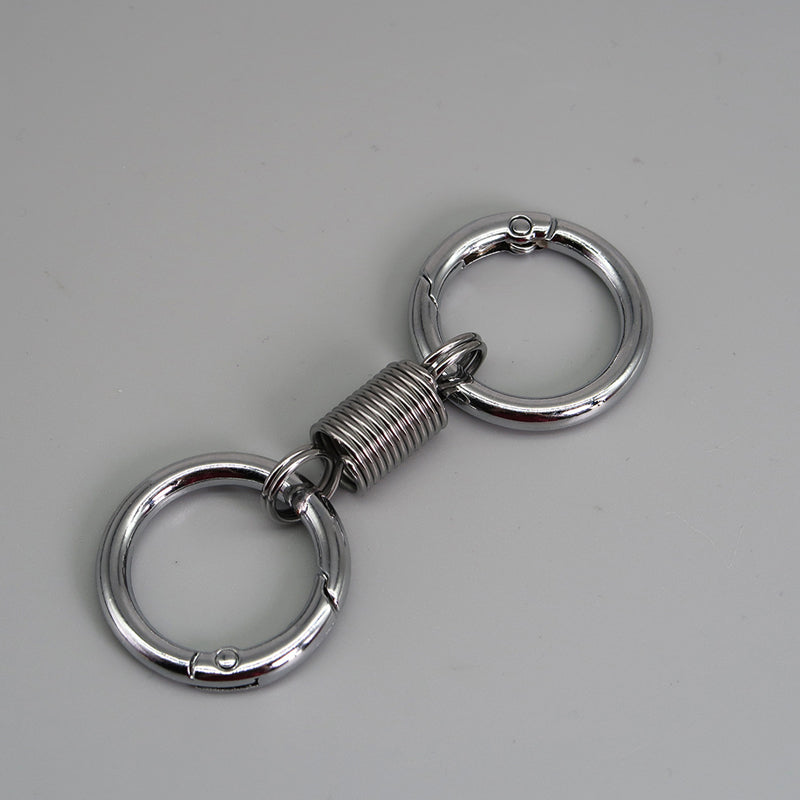 Nordischer Retro-Frühlings-Doppelring-Schlüsselanhänger