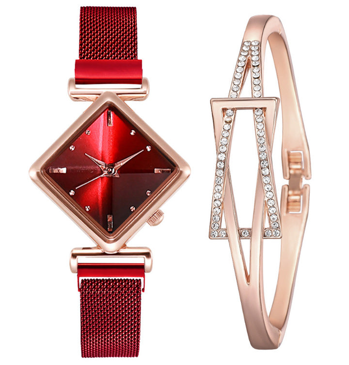 Diamant Uhr & Armband Set