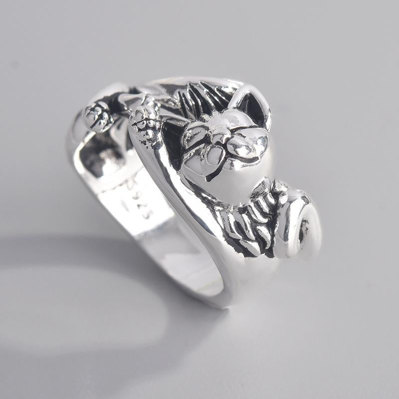 Engeliebe Einstellbar Katzenliebhaber Katzen Ring