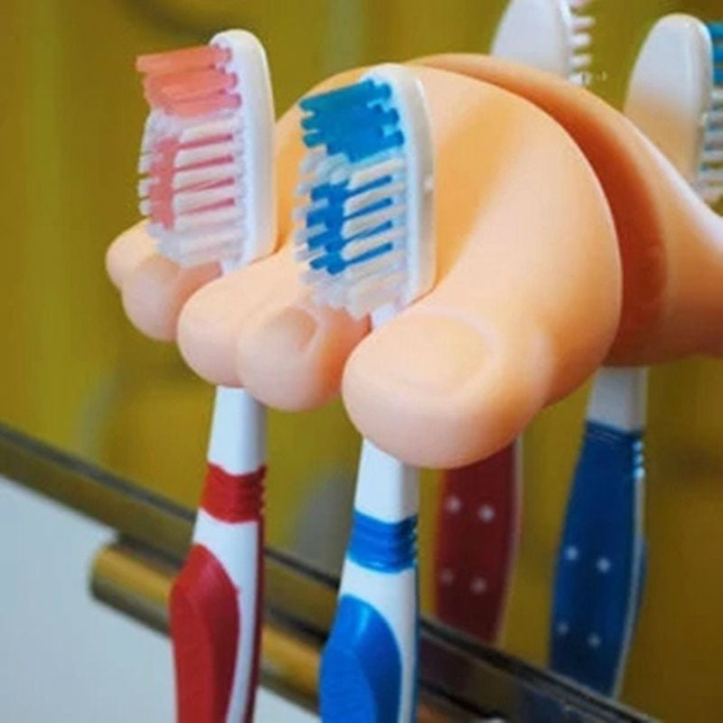 Lustiger Zahnbürstenhalter in Fußzehenform