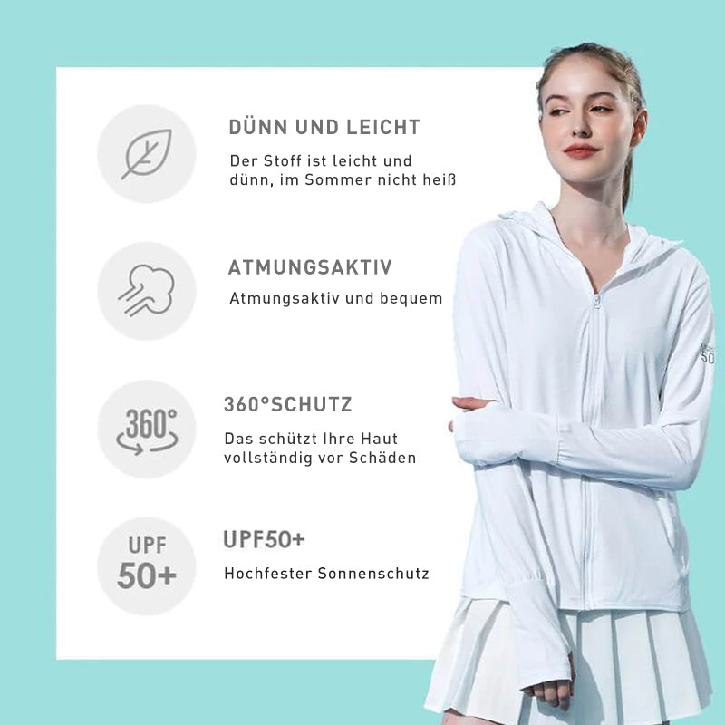 Leichter Sonnenschutz-Hoodie im Freien