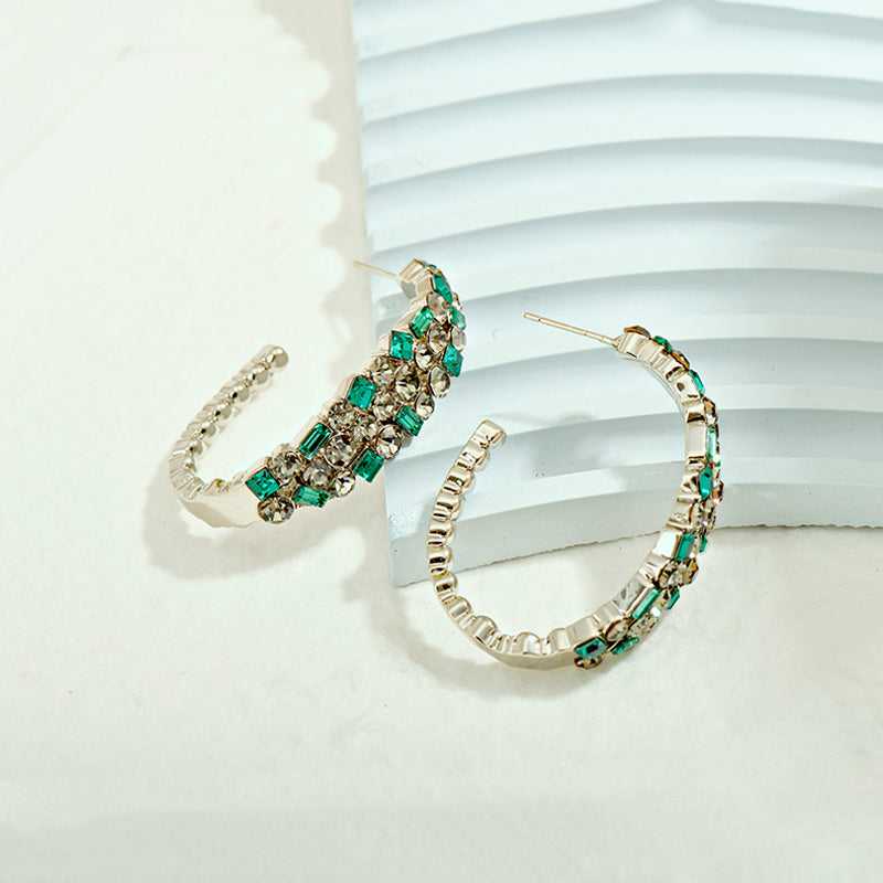 Diamant C-Form Ohrringe