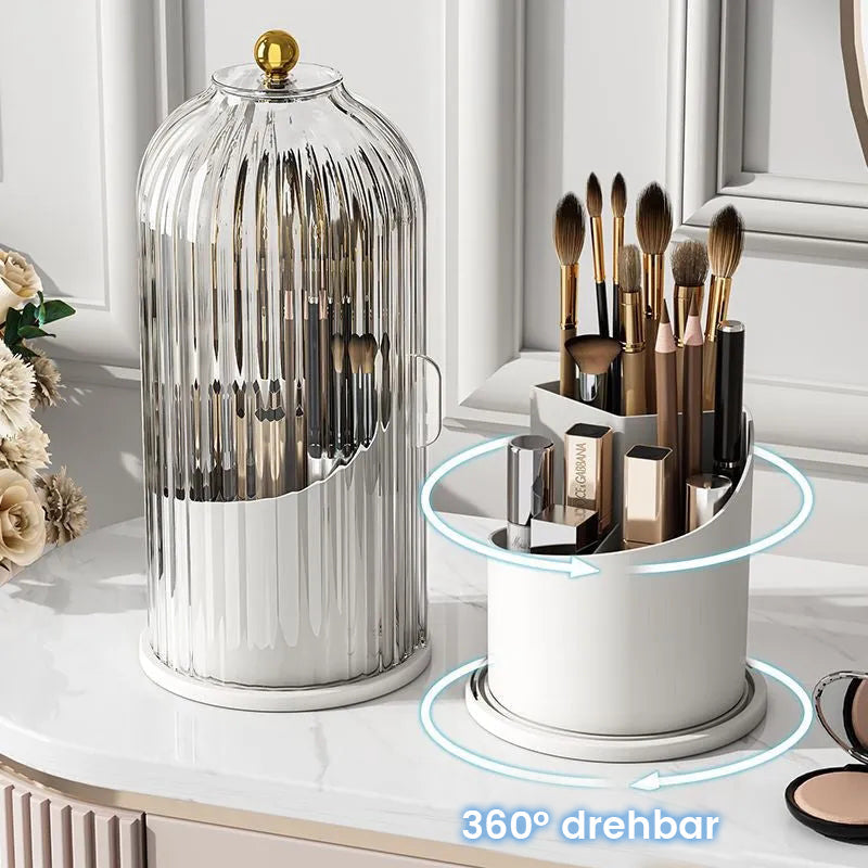 Um 360° drehbare Make-up-Pinsel-Organizer-Box